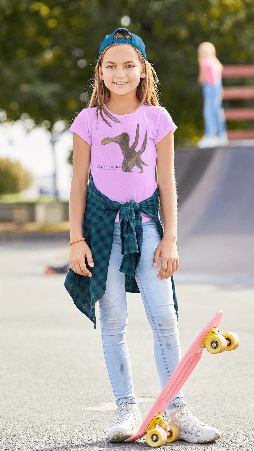 Young Child wearing a Pterosaur T-shirt from Dino Fashion Fossils