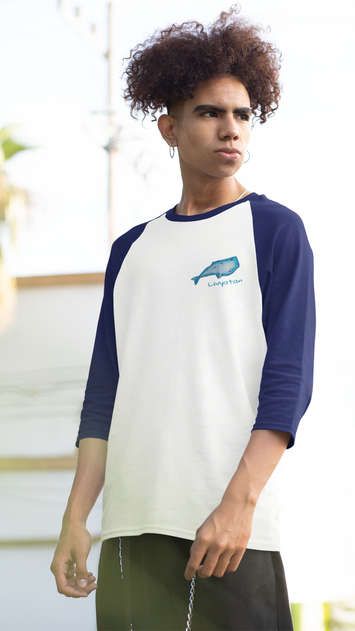 Livyatan whale  - 3/4 Sleeve T-Shirt